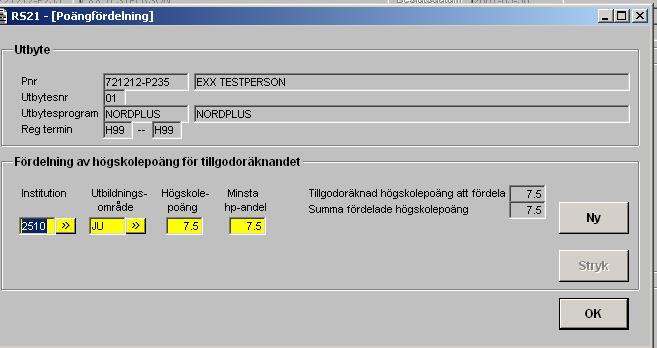 Lou Lagusson 15 (20) Funktionshjälp HPR-fördelning Senast uppdaterad: 2007-06-04 I detta formulär skall du ange hur tillgodoräknad högskolepoäng skall fördelas på institution och utbildningsområde.