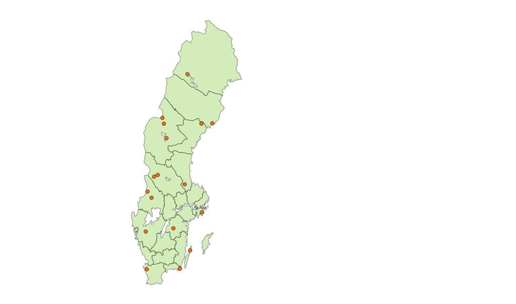 Karta 13 visar spridningen för besättningar av Jämtget