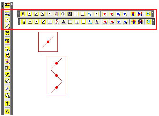 37 Kvadratisk/ Rektangulär kanaldetalj Symbolernas storlek anpassas till vald utskriftskala (LTSCALE).