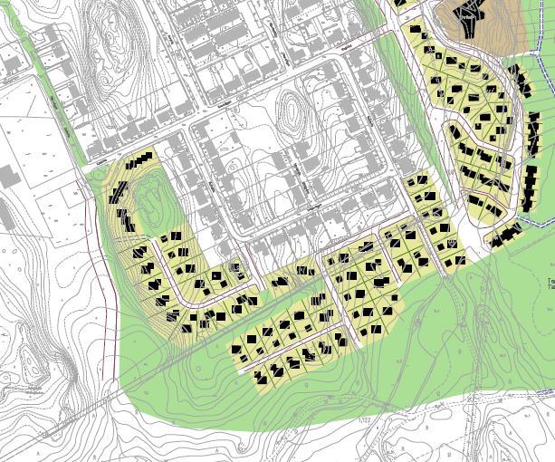 Planområdet angränsar i väster till kollektivtrafikgatan Soldalsvägen och i öster ska fortsättningen av kollektivtrafikgatan Vårdalsvägen tas i beaktande.