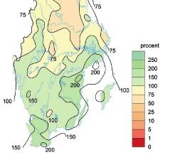 Väder i september 2017 Temperatur September blev någon grad över den normala medeltemperatuen.
