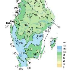 september blev en riktigt blöt månad. Den östra sidan fick nästan dubbla mängder mot normalt.