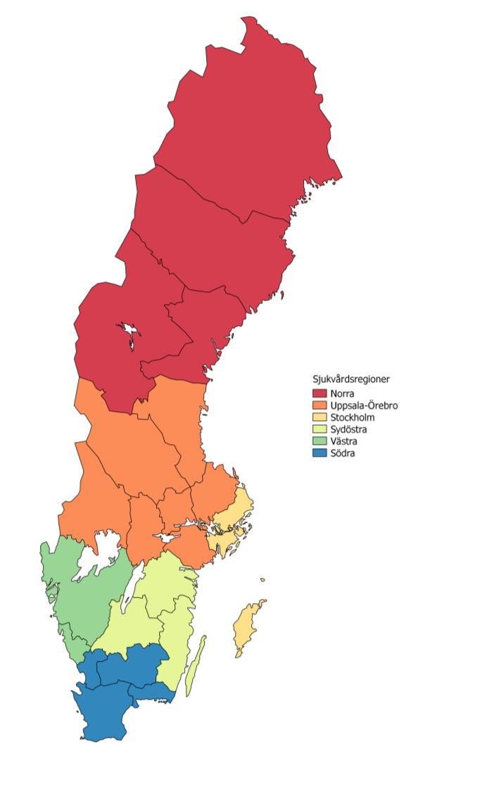 Statens regionala indelning Indelning i 6 områden Arbetsförmedlingen Försvarsmakten Kriminalvården Migrationsverket