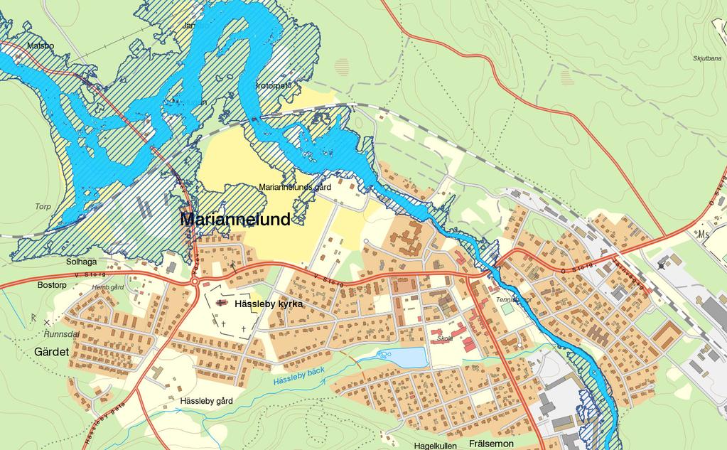 Bakgrundskarta Lantmäteriet ÖVERSVÄMNINGSKARTERING UTMED SILVERÅN