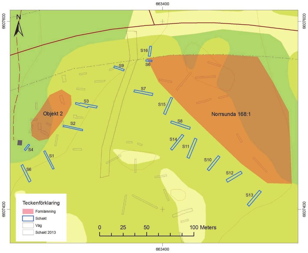 Utredningsresultat Objekt 2 (oregistrerad fornlämning) Objektet omfattade åker och lite skogsmark.