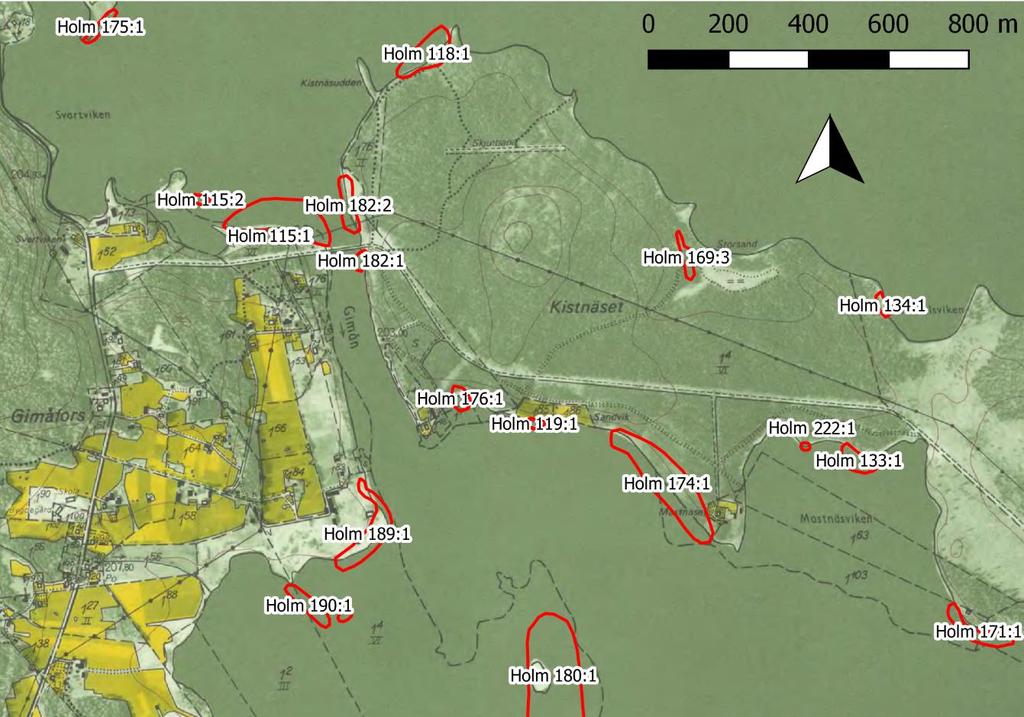 Målsättning Målsättning med undersökningen var att: 1) Genom ett sökschakt bakom dagens strandhak utröna om och i vilken utsträckning det kan finns boplatsrester i skogen ovanför dagens strandplan.