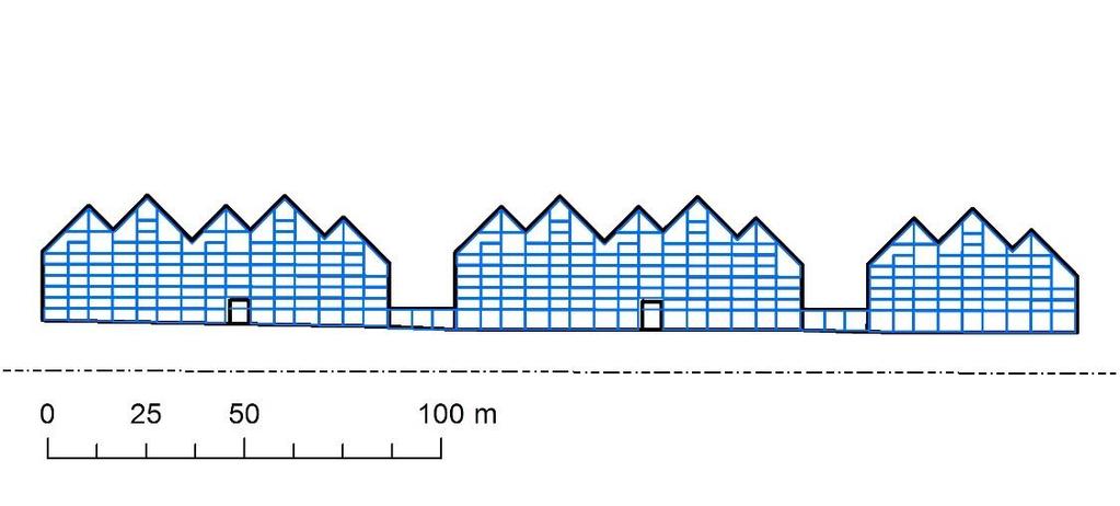 SÖ NV Figur 2. Sektion av aktuellt planområde. Figuren visar fasaden längs med Solnavägen.