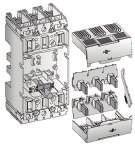 EFFEKTBRYTARE 3-polig, Serie FG - 50 ka, Elektroniskt LSI reläskydd Dim. H=262 mm, B=139 mm, D=123 mm, 160 mm inkl. vippa. Anslutning: Cu, Bultförband M10 (ingår), för kabelsko/skena max 33x12 mm.