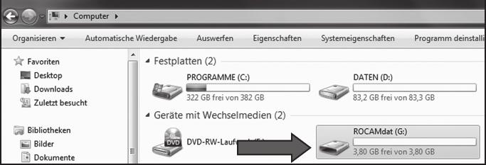 Uppdatering av mjukvara Steg 6: Anslut USB-minnet på din dator, gå till arbetsplats och öppna