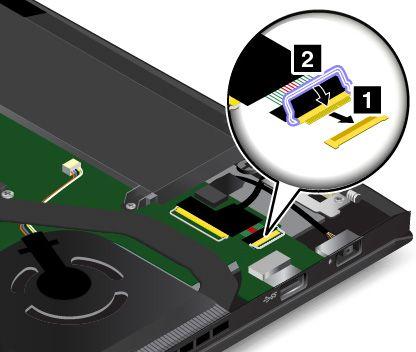 8. Anslut kontakten. 9. Montera fast bottenplattan. 10. Vänd på datorn. Anslut nätadaptern och alla kablar. Byta ut M.2-SSD-enheten Skriv ut instruktionerna innan du börjar.