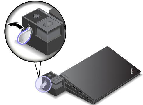 Anm: ThinkPad Basic Dock har inte ett systemlås. 1. Koppla loss alla kablar och enheter från datorn. 2.