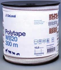 stripbetning. DeLaval polyrep WB4 Vit/brun.
