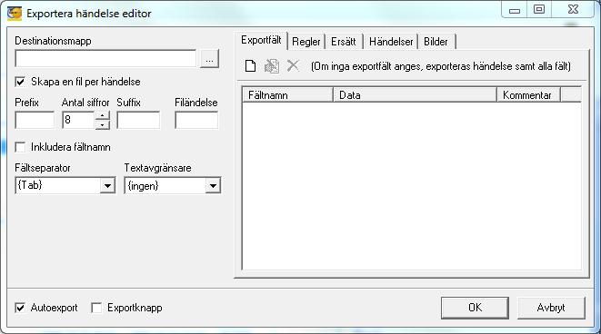 ID Enterprise Version 2 11 Exportera data från systemet Denna funktion skapar filer som kan läsas in av exempelvis ett passersystem.