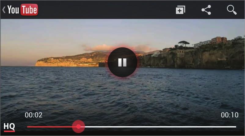 Media YouTube Använd programmet för att titta på videoklipp från webbplatsen för YouTube. Tryck lätt på YouTube på programskärmen.
