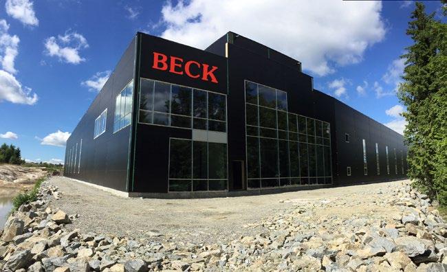 Nybygget i Norge Beck Maskin AS flyttade i november/december 2016 in i nya lokaler lite söder om Oslo.