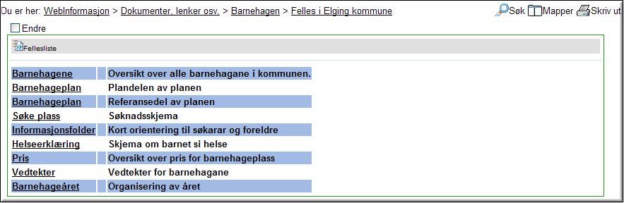 Exempel på en Lista i en Presentationssida Lista kan vara ett praktiskt verktyg när man skall skapa