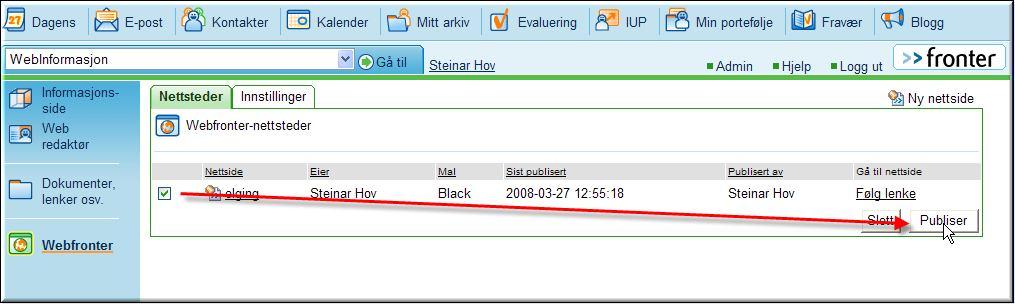 att publicera till en egen ftp-server.