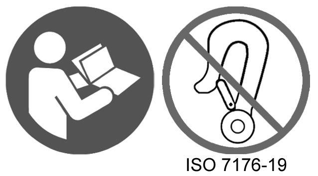 Invacare Orion-serien G H Förklaring av symboler på etiketterna Varning om att elrullstolen inte får användas som bilsäte. Den här elrullstolen uppfyller inte kraven enligt ISO 7176-19.