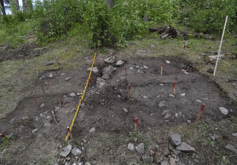 Bild 1. Översiktbild över huvudschaktet från SV. Bengropen (A1) återfanns i nedre vänstra hörnet.