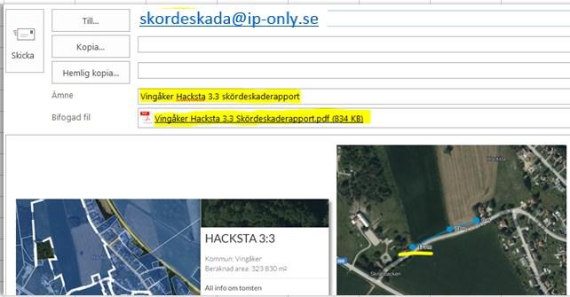 Vingåker-Hacksta 3:3) anges Först i ämnesraden i Ditt e-postmeddelande så vi kan söka på ämnesraden. Sänder du in handlingen via post skall alla bilagor vara märkta på samma sätt (ex.