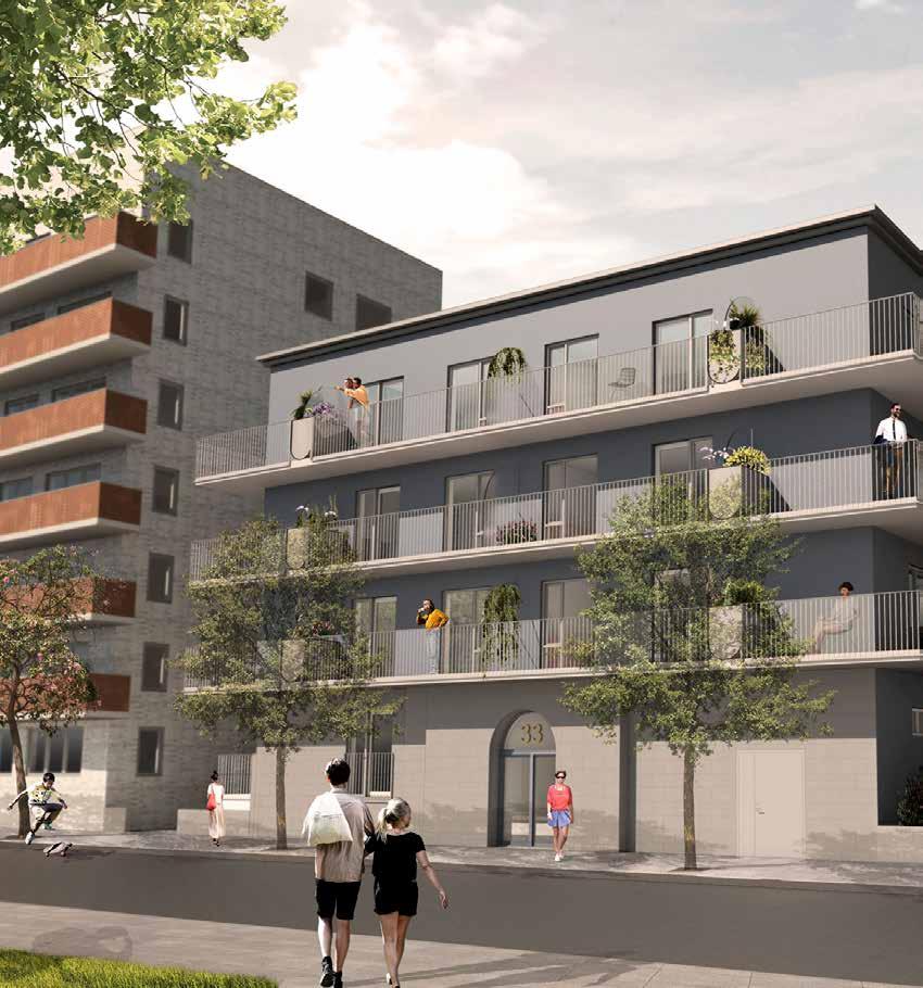82 ND Studios. Invid Nationalstadsparken och Ferdinand Bobergs gasklockor erbjuds ett hållbart boende för urbaniten.