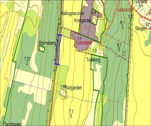 2724, Björneberg, HÖNSÄTER Motivering: Fin, kalkgynnad flora i brynmiljö.