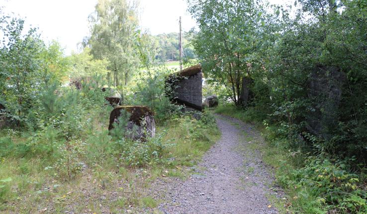 Stridvagnshindren ingick i ett större försvarssystem som löpte i en linje från Askim, via Trollåsen-Balltorp-Alvered-Råda och fram till Delsjön.