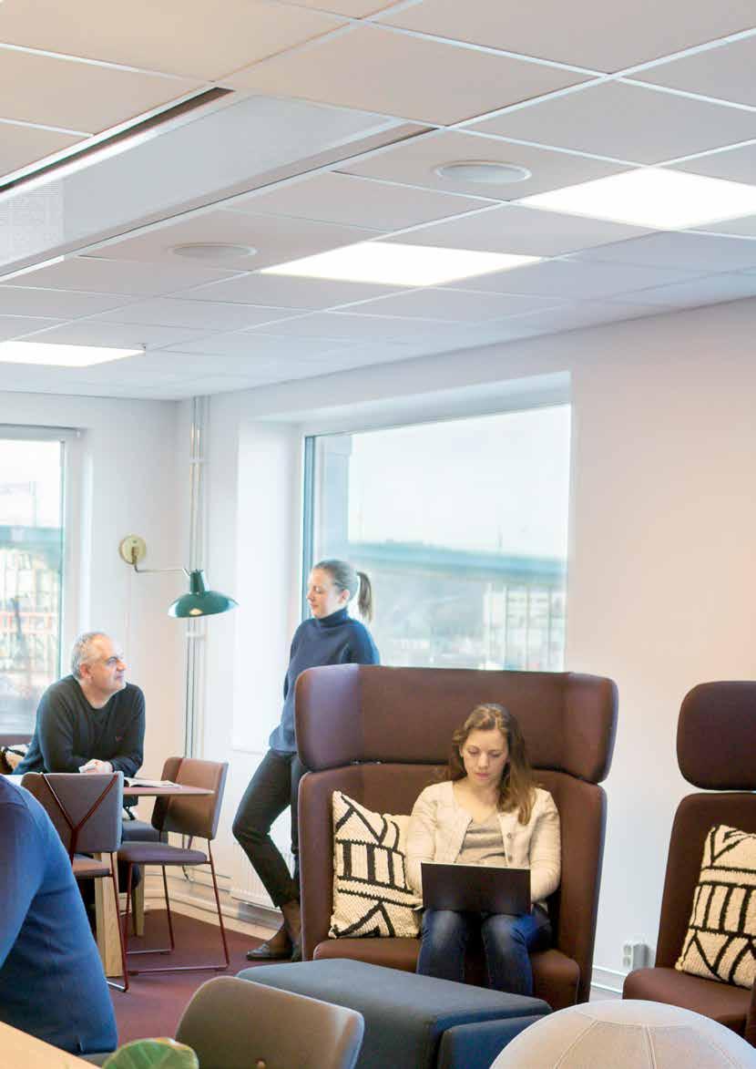 Vårt verksamhetsbaserade kontor är indelat i olika arbetszoner, allt från tysta och lugna till aktiva och kreativa.