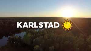 Logotyp med Varmt välkommen Förmedlar det som vi hoppas att alla våra gäster, nya invånare och företag ska känna varmt välkommen till Karlstad.