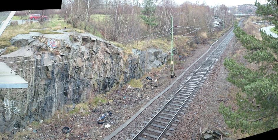Figur. Bergskärningarna i NÖ delen av mrådet Vy mt nrdöst. Figur.