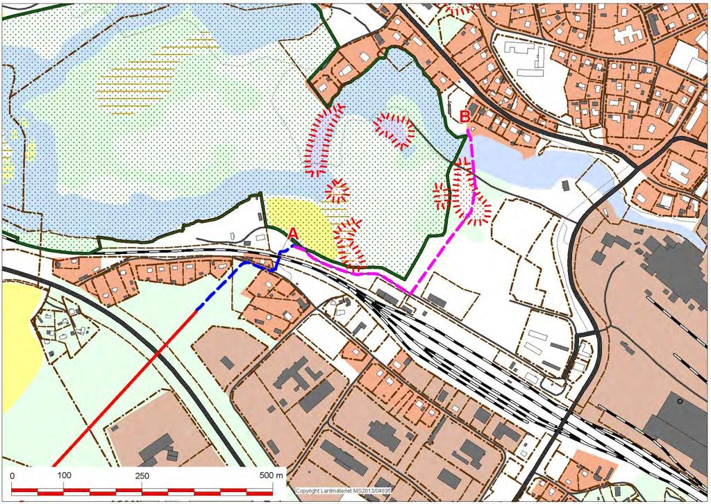 5.2 Alternativ 2 Alternativ 2 har ungefär samma ledningssträckning som den befintliga ledningen som utgör ansökans huvudalternativ.