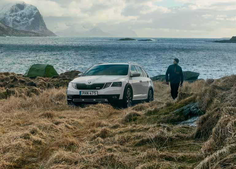 10 ANNONSER EN EGEN VÄG TILL HAVET. MED SCOUT ADVENTURE EDITION. Nya ŠKODA OCTAVIA SCOUT Adventure Edition tar dig dit du vill, när du vill.