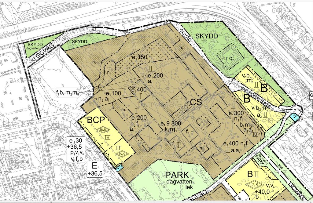 5. Planerad bebyggelse Sedan riskanalys utfördes 2012 har detaljplanen för området ändrats något.