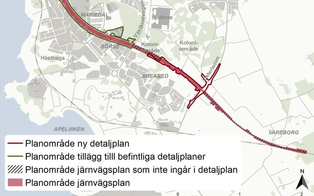 4 Läsanvisning Detta kapitel beskriver vilka kapitel och områden av järnvägsplanens miljökonsekvensbeskrivning som ingår och de som inte ska ingå som konsekvenser i detaljplanerna. 4.