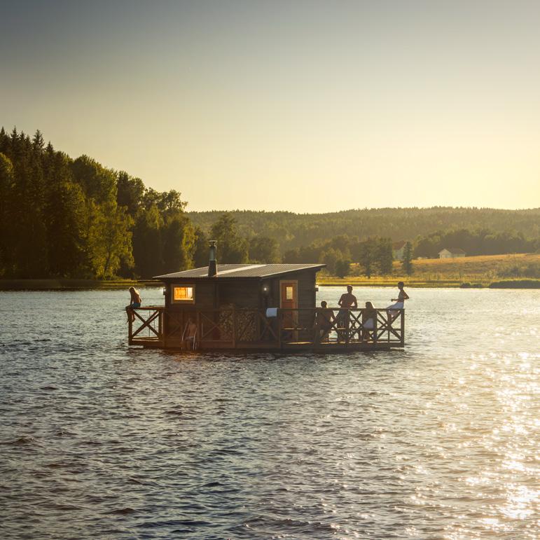 Bastuflotten i Lindesjön.