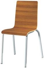 matchande fotölj B100378 B100379 LUNA Stapelbar stol med metallben och sits i antingen trä, laminat eller