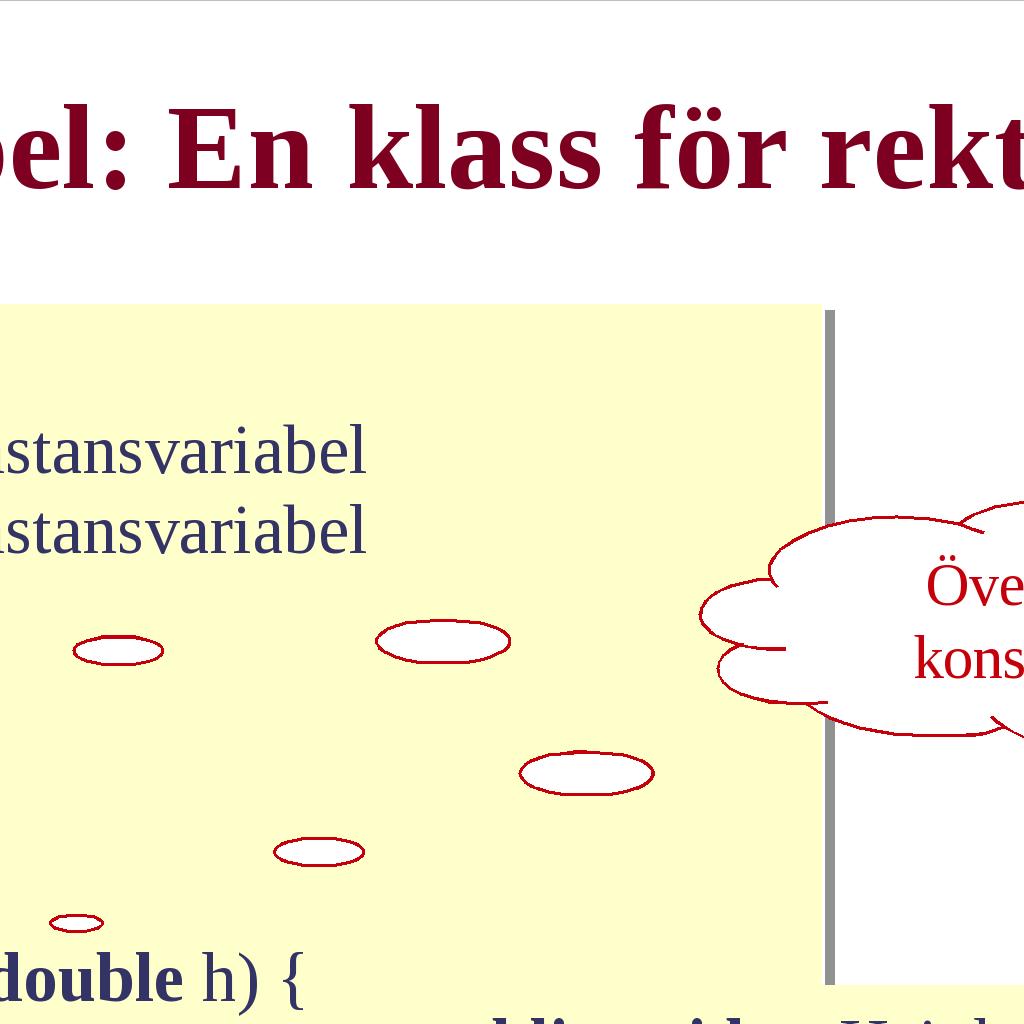 Två objekt av klassen Rectangle Låt