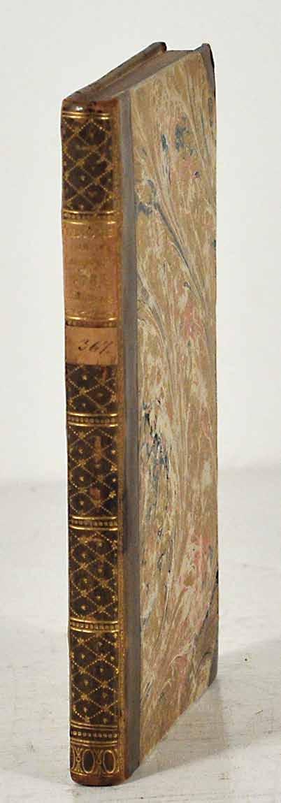 ten av 1900-talet med upphöjda bind (Carl Ek i Örebro). Det vackra violetta klistermarmorerade samtida omslaget medbundet. Titelbladet lagerfläckigt och uppfodrat närmast ryggen.