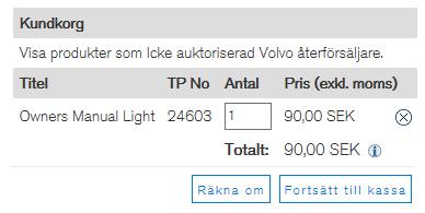 Adresser Klicka på Leveransadresser om du vill ändra leveransadress för produkter. Du måste ange en leveransadress på grund av försäljningsskatterna i olika länder.