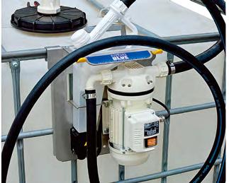 Elektrisk ansl: 24 V Flöde: 25 l/min Pump, manuellt handtag, tryck och