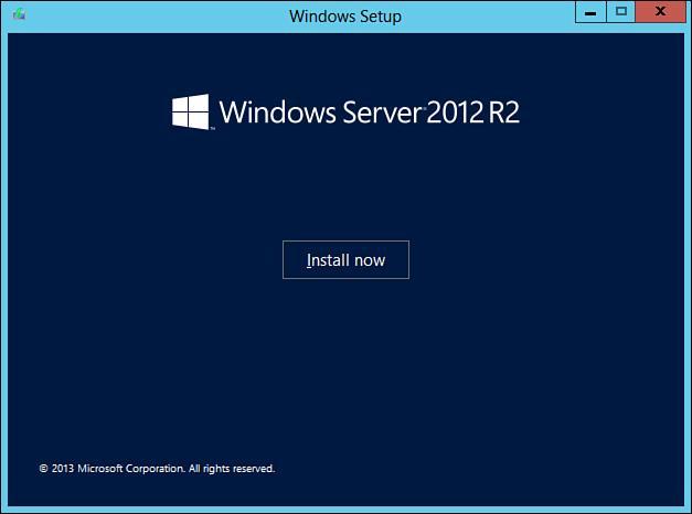 Windows server 2012 R2 core installation Starta den ny