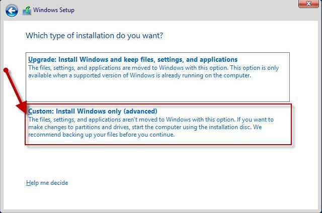Windows server 2012 R2 GUI installation Acceptera