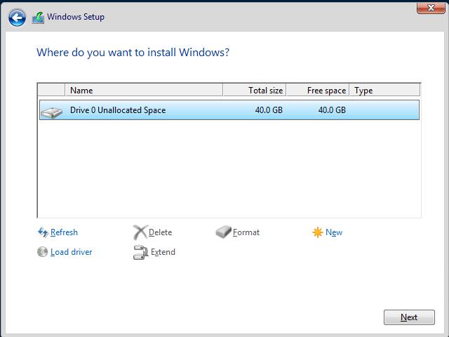 Bestäm platsen där Windows server 2012 r2 ska