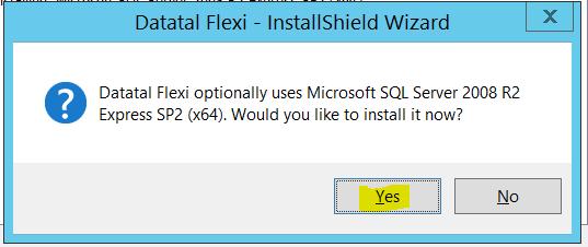 9 Om SQL server express skall användas vid installationen av Flexi, då