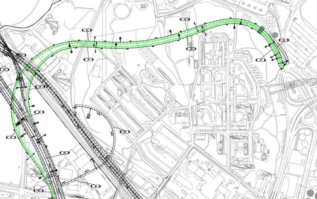 4 Trafikplats Ropsten 4.1 Trafikplats Ropsten Trafikplats Ropsten ansluter mot Östlig Förbindelse söderut.