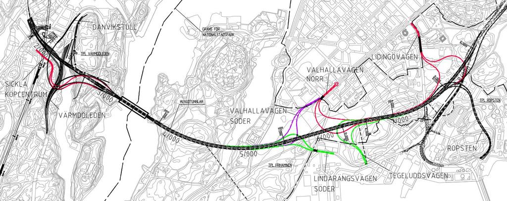 Slutlig utformning av trafikplatserna kommer att kräva mera detaljerad projektering där ett nära samarbete är nödvändigt mellan Trafikverket och berörda kommuner, Nacka kommun och Stockholm stad samt