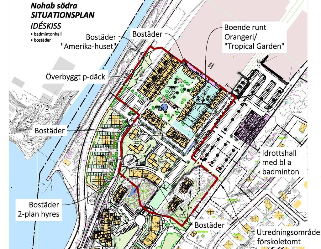 723-10 2 (9) 3 Områdesbeskrivning och geologi På området ligger idag en industritomt med flera lokaler som skall rivas. Ett bostadsområde med flerfamiljshus skall istället byggas på platsen.