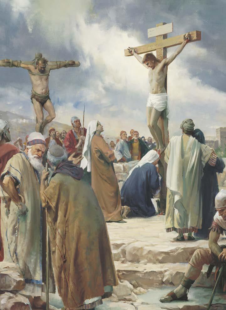JESU KRISTI FÖRSONING Föreslå att eleverna markerar följande uttalande om läran i sina exemplar av Grundmaterial om nyckelläror: Under försoningen led Jesus Kristus inte bara för våra synder.