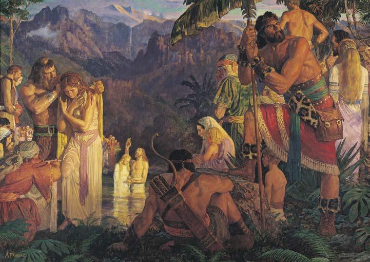 FÖRRÄTTNINGAR OCH FÖRBUND Hjälp eleverna förstå sammanhanget i Mosiah 18:8 10 genom att visa bilden Alma döper i Mormons vatten (Evangeliebilder [2008], nr 76; se även LDS.