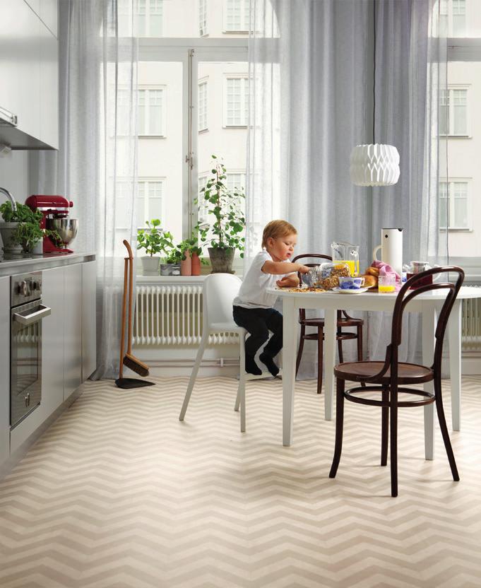 miljövänligt Tarketts vinylgolv är slitstarka, tåliga